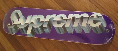 supreme chrome logo skate deck